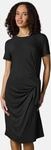 Kurzarm Sommerkleid mit seitlichem Bindeband "Knotta" Black XS
