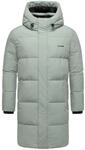 Winter Steppmantel mit Kapuze "Hadrieen XX" Ice Green S