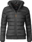 Kurze Winter Steppjacke mit Kapuze "Poison" Schwarz XL