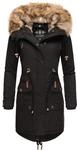 Winterparka mit abnehmbarem Kunstfell "Rosinchen" Schwarz S