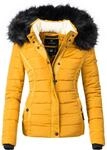 Gef&uuml;tterte Steppjacke mit Kapuze "Miamor" Gelb S