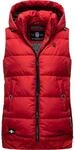 Warme Steppweste mit abnehmbarer Kapuze "Zarinaa" Red S