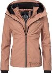 Leichte &Uuml;bergangsjacke mit Kapuze "Erdbeere" Terracotta M