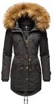 Winterparka mit abnehmbarem Kunstfell "La Viva Prc" Anthracite S