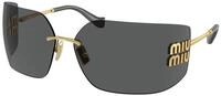 Miu Miu Damen Miu Miu MU 54YS 5AK5S0 Sonnenbrillen Metall Gold Grau Geometrisch