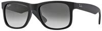 Ray - Ban Herren Ray - Ban RB4165 JUSTIN 601/8G Sonnenbrillen Injiziert Schwarz Grau
