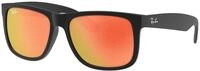Ray - Ban Herren Ray - Ban RB4165 JUSTIN 622/6Q Sonnenbrillen Injiziert Schwarz Rot