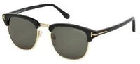 TOM FORD Herren TOM FORD FT0248 HENRY 05N Sonnenbrillen Acetat Schwarz Gr&uuml;n
