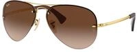 Ray - Ban Herren Ray - Ban RB3449 RB3449 001/13 Sonnenbrillen Metall Gold Braun Pilot
