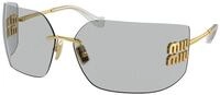Miu Miu Damen Miu Miu MU 54YS 5AK30B Sonnenbrillen Metall Gold Grau Geometrisch