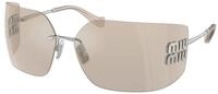 Miu Miu Damen Miu Miu MU 54YS 1BC10F Sonnenbrillen Metall Silber Braun Geometrisch