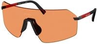 Prada Linea Rossa Herren PS B50S 1BO90U Sonnenbrillen Metall Schwarz Orange