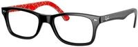 Ray - Ban Unisex Ray - Ban RX5228 2479 Optische Fassungen Acetat Schwarz Transparent