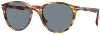 Persol Herren Persol PO3152S 904356 Sonnenbrillen Acetat Braun Blau Rund Normal
