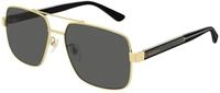 Gucci Herren Gucci GG0529S 001 Sonnenbrillen Metall Gold Grau Pilot Normal