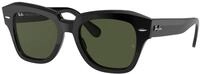 Ray - Ban Unisex Ray - Ban RB2186 STATE STREET 901/31 Sonnenbrillen Acetat Schwarz
