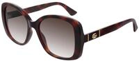 Gucci Damen Gucci GG0762S 002 Sonnenbrillen Injiziert Havanna Braun Quadratisch