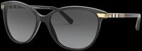 Burberry Damen Burberry BE4216 3001T3 Sonnenbrillen Acetat Schwarz Grau Cat Eye