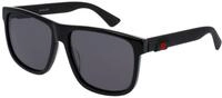 Gucci Herren Gucci GG0010S 001 Sonnenbrillen Acetat Schwarz Grau Quadratisch...