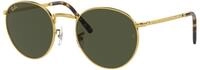 Ray - Ban Unisex Ray - Ban RB3637 NEW ROUND 919631 Sonnenbrillen Metall Gold Gr&uuml;n