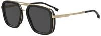 Hugo Boss Herren Hugo Boss BOSS 1235/S 807/IR Sonnenbrillen Metall Schwarz Grau