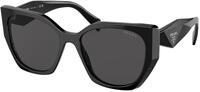 Prada Damen Prada PR 19ZS 1AB5S0 Sonnenbrillen Acetat Schwarz Grau Pillow Normal