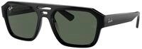 Ray - Ban Unisex Ray - Ban RB4397 CORRIGAN 667771 Sonnenbrillen Acetat Schwarz Gr&uuml;n