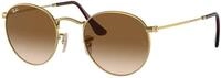 Ray - Ban Unisex Ray - Ban RB3447 ROUND METAL 001/51 Sonnenbrillen Metall Gold Braun