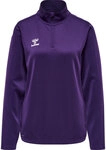 Hummel hmlCORE XK HALF ZIP SWEAT WOMAN - ACAI/WHITE - XS