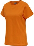 Hummel hmlRED BASIC T-SHIRT S/S WOMAN - ORANGE TIGER - XS