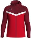 JAKO Kapuzenjacke Iconic , 152, rot/weinrot