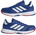 adidas Ligra 8 Indoorschuhe Herren blau/wei&szlig;/rot 7&frac12; (41 1/3 EU)