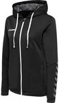 Hummel hmlAUTHENTIC POLY ZIP HOODIE WOMAN - BLACK/WHITE - XS