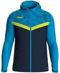 JAKO Kapuzenjacke Iconic , 128, marine/JAKO blau/neongelb