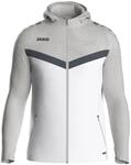 JAKO Kapuzenjacke Iconic , 128, wei&szlig;/soft grey/anthra light