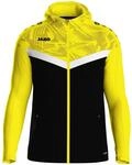 JAKO Kapuzenjacke Iconic , 128, schwarz/soft yellow