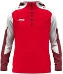 JAKO Zip Hoodie Dynamic rot/wei&szlig;/dunkelrot 128