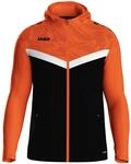 JAKO Kapuzenjacke Iconic , S, schwarz/neonorange