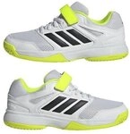 adidas Speedcourt Velcro Indoorschuhe Kinder wei&szlig;/schwarz/gelb 34 (34 EU)