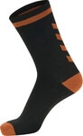 Hummel ELITE INDOOR SOCK LOW - BLACK/ORANGE TIGER - 35/38