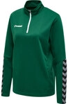 Hummel hmlAUTHENTIC HALF ZIP SWEATSHIRT WOMAN - EVERGREEN - XS