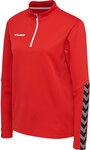 Hummel hmlAUTHENTIC HALF ZIP SWEATSHIRT WOMAN - TRUE RED - XS