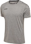 Hummel hmlAUTHENTIC KIDS POLY JERSEY S/S - GREY MELANGE - 116