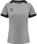 hmlLEAD S/S POLY JERSEY WOMEN - GREY MELANGE - S