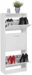 Schuhschrank mit 3 F&auml;chern zum Klappen Schuhkommode 125 cm Schuhregal f&uuml;r 18 Paar