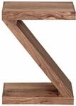 Beistelltisch MUMBAI Massivholz Akazie Z Cube 60cm hoch Wohnzimmer-Tisch Design braun