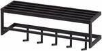 Wandgarderobe Metall Schwarz 70x20x20 cm Flurgarderobe mit Ablage