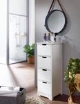 Design Badschrank PATTI Landhaus-Stil MDF-Holz 30 x 83 x 30 cm wei&szlig;