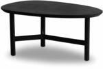 Couchtisch 86x50x37 cm Mango Massivholz / Metall Schwarz Sofatisch