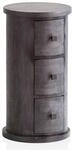 Design Sideboard Mango Massivholz Schwarz 34x65x34 cm
